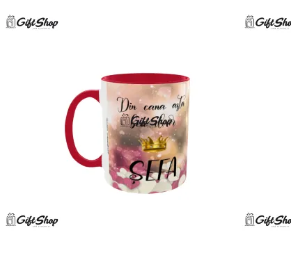 Din cana asta bea doar sefa, cana ceramica, 330ml, model cgs1742